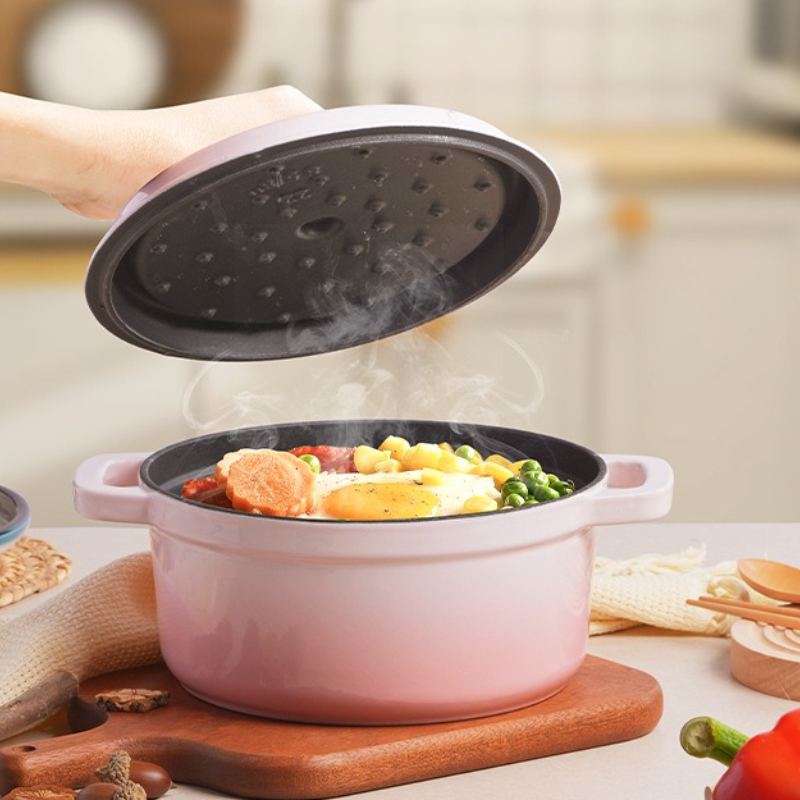 Dutch Oven Enamel - Premium Enamel Dutch Oven with Tight