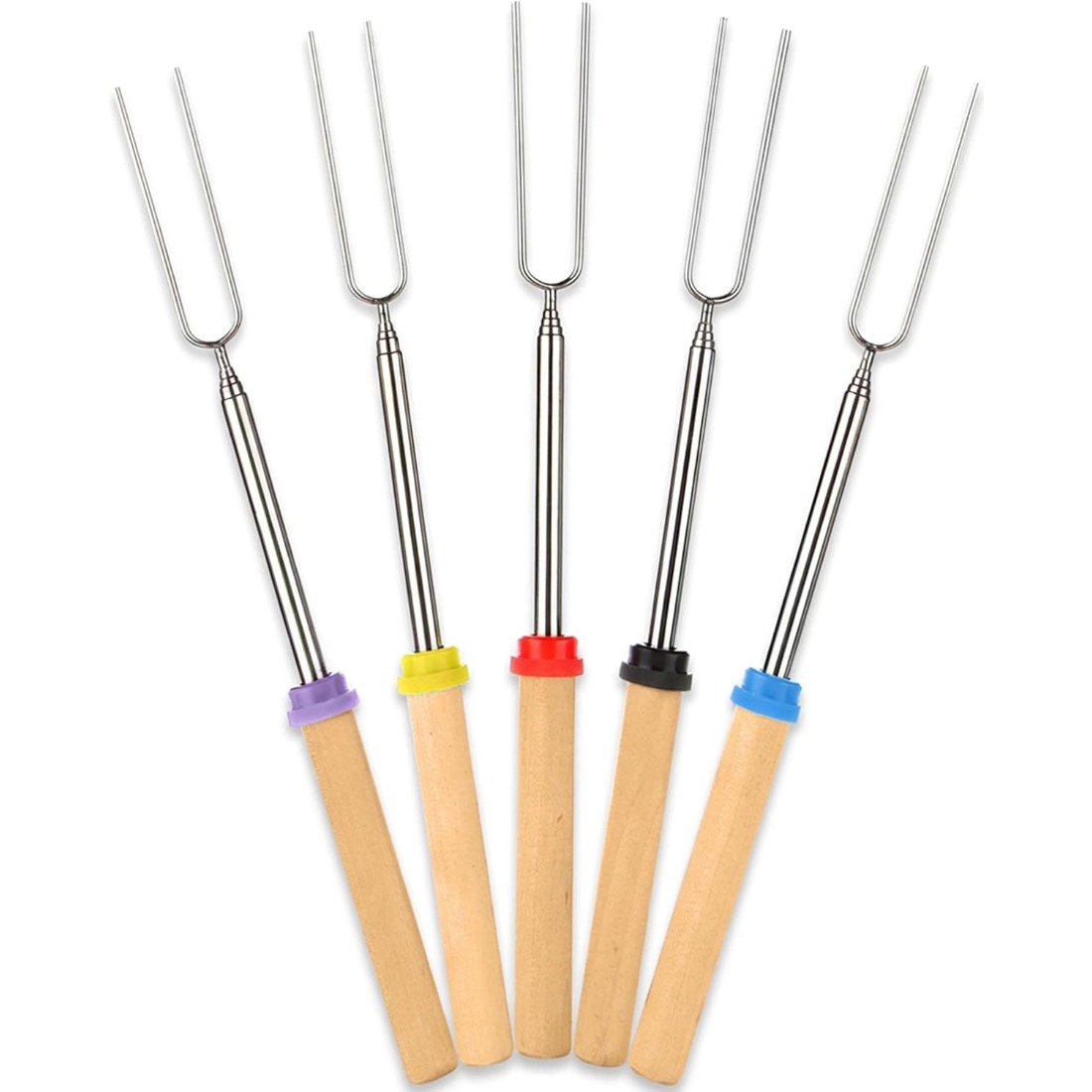 Home Cooking Dog Food - 5Pcs Retractable Extendable Stainless Steel Campfire