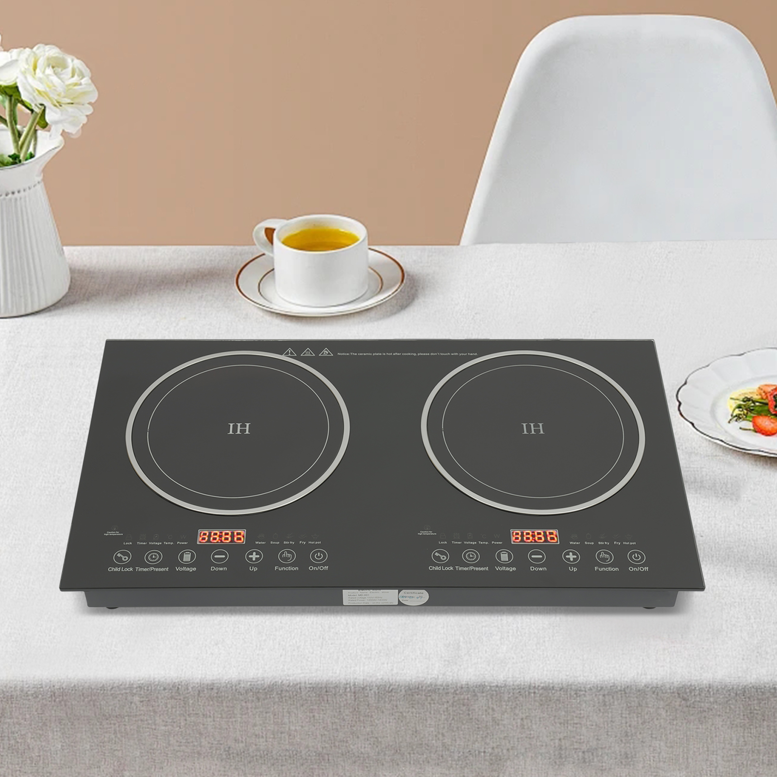 Hot Pot Portable Dual - Portable Double Induction Cooktop Portable Electric