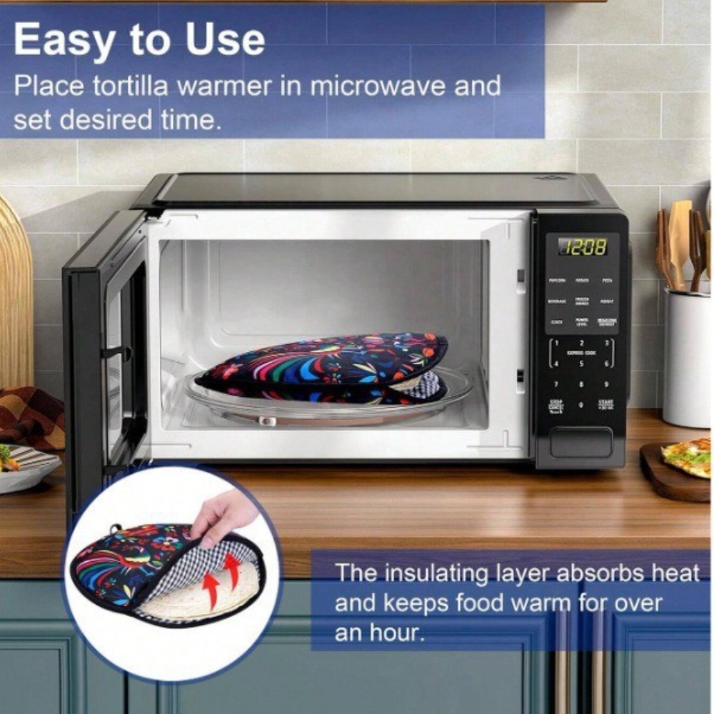 Tortilla Warmer Cloth - 30cm Tortilla Warmer Pouch Heat Resistant