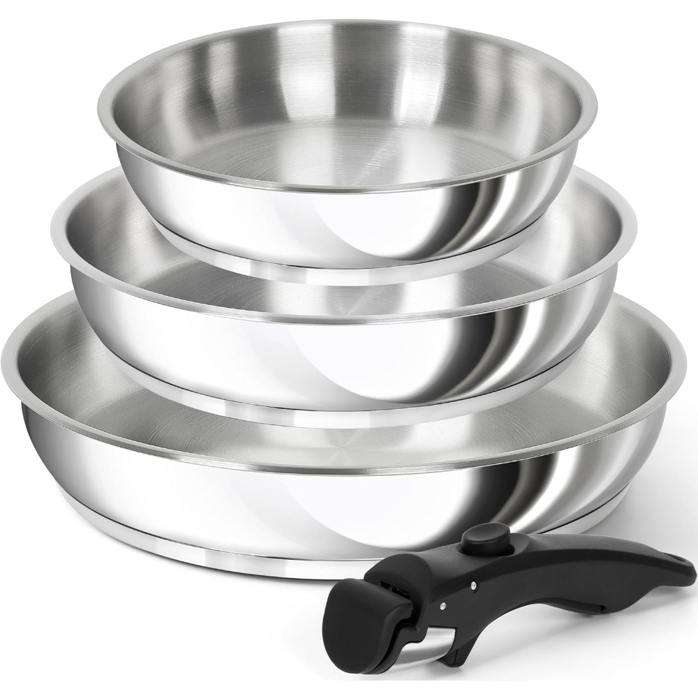 Paella Pan Steel - MICHELANGELO Stainless Steel Frying Pan Set