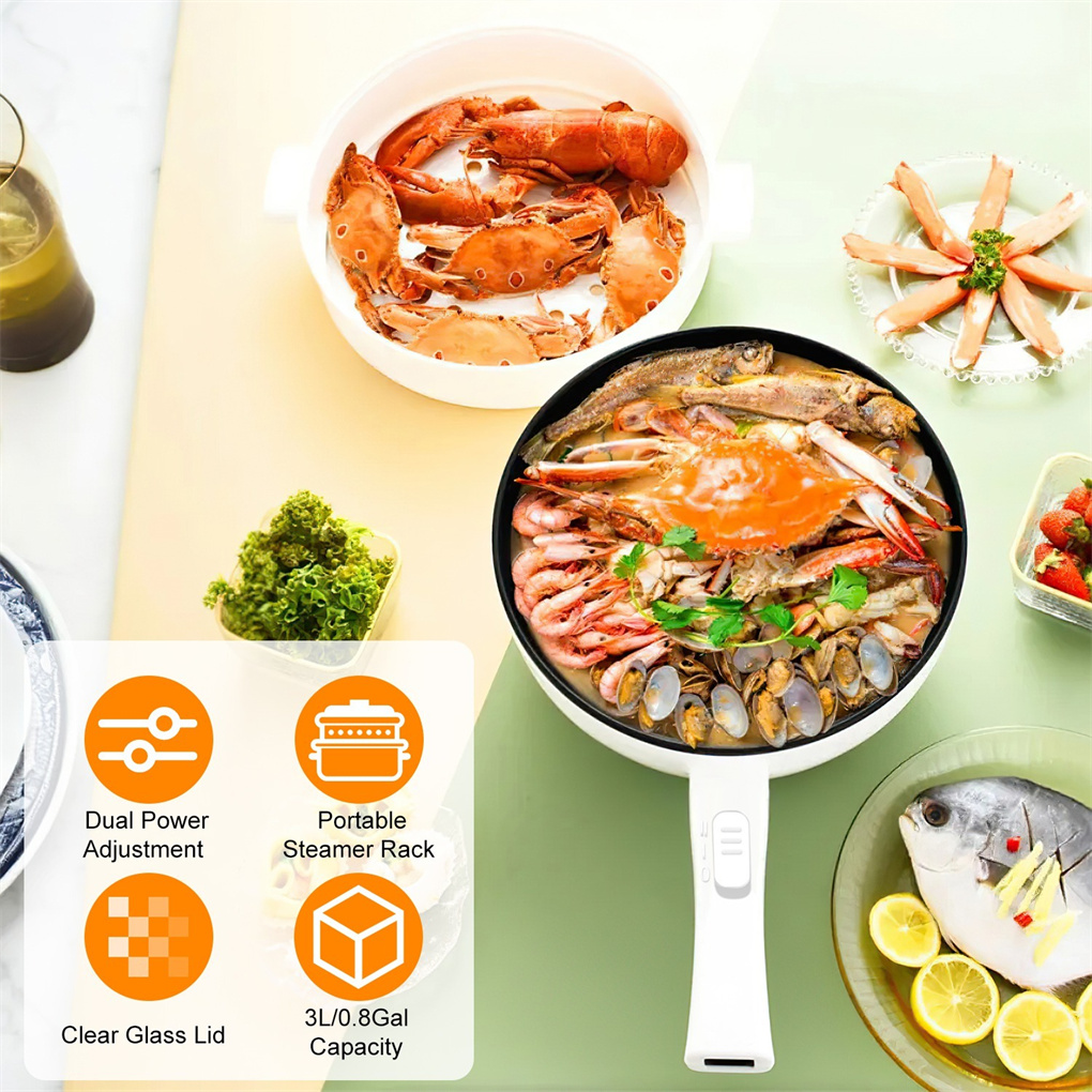 Hot Pot Portable Dual - Electric Hot Pot Non-Stick Frying Pan