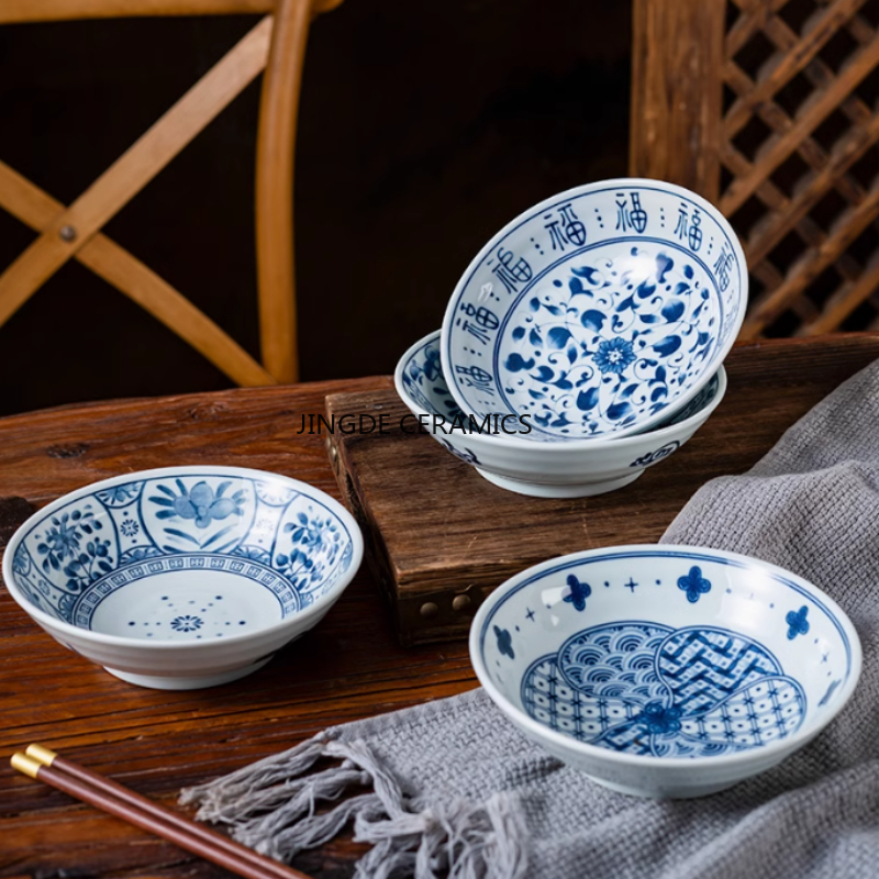 Home Cooking In Chinese - 1pc Chinese Style Ceramic Tableware Home