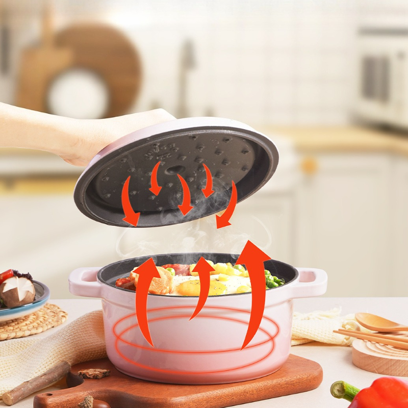 Premium Enamel Dutch Oven with - đánh giá và giá Dutch Oven Enamel