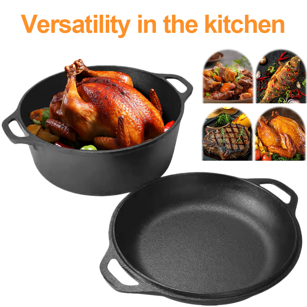 2 in 1 Cast Iron Dutch Oven Po - đánh giá và giá Dutch Oven Enamel