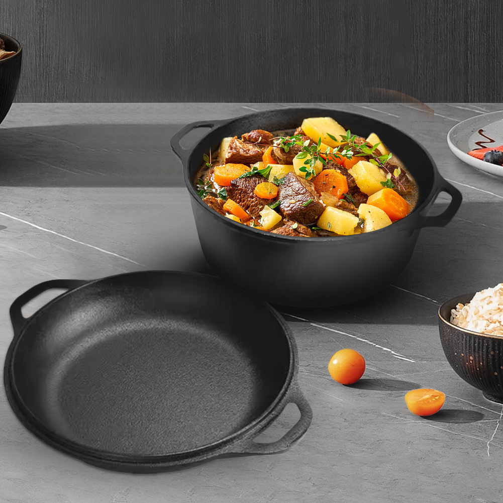 2 in 1 Cast Iron Dutch Oven Po - đánh giá và giá Dutch Oven Enamel