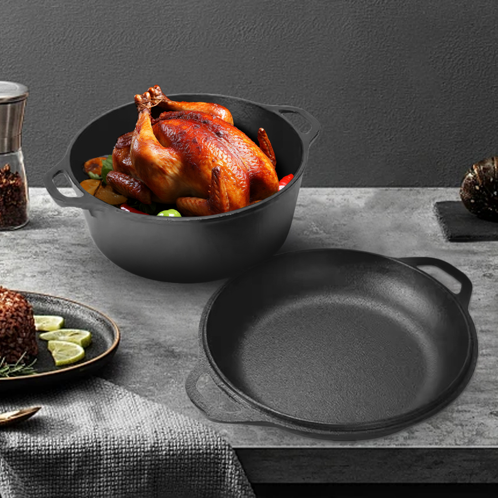 2 in 1 Cast Iron Dutch Oven Po - đánh giá và giá Dutch Oven Enamel