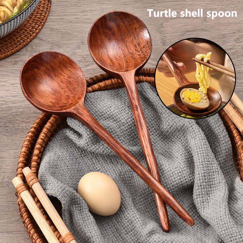 Long Handle Ramen Wooden Spoon - đánh giá và giá Home Cooking Japanese