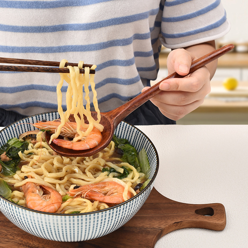 Long Handle Ramen Wooden Spoon - đánh giá và giá Home Cooking Japanese