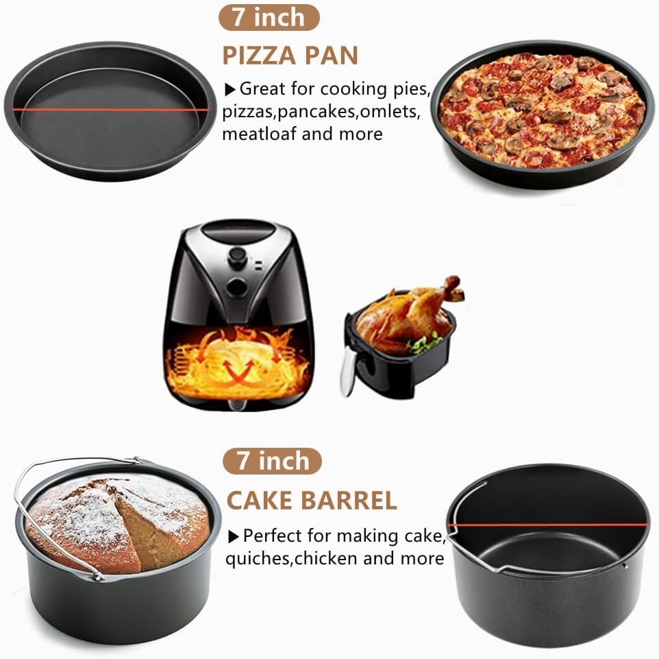 7 Inch Air Fryer Accessories S - đánh giá và giá Paella Pan Steel