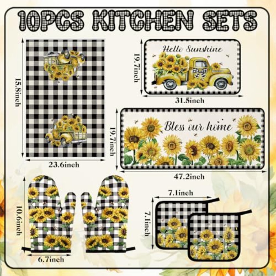 10 Pcs Kitchen Decor Oven Mitt - đánh giá và giá Mom'S Home Cooking