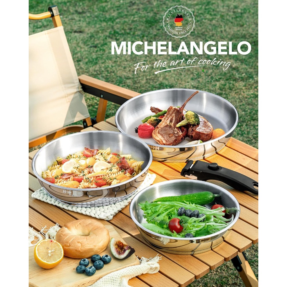 MICHELANGELO Stainless Steel F - đánh giá và giá Paella Pan Steel