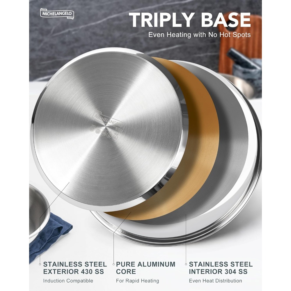 MICHELANGELO Stainless Steel F - đánh giá và giá Paella Pan Steel