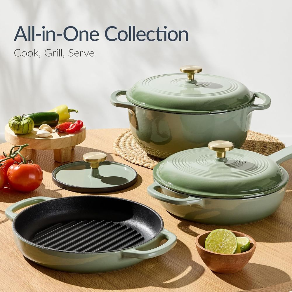 Non-Stick Pot & Pan Cookware S - đánh giá và giá Dutch Oven Enamel