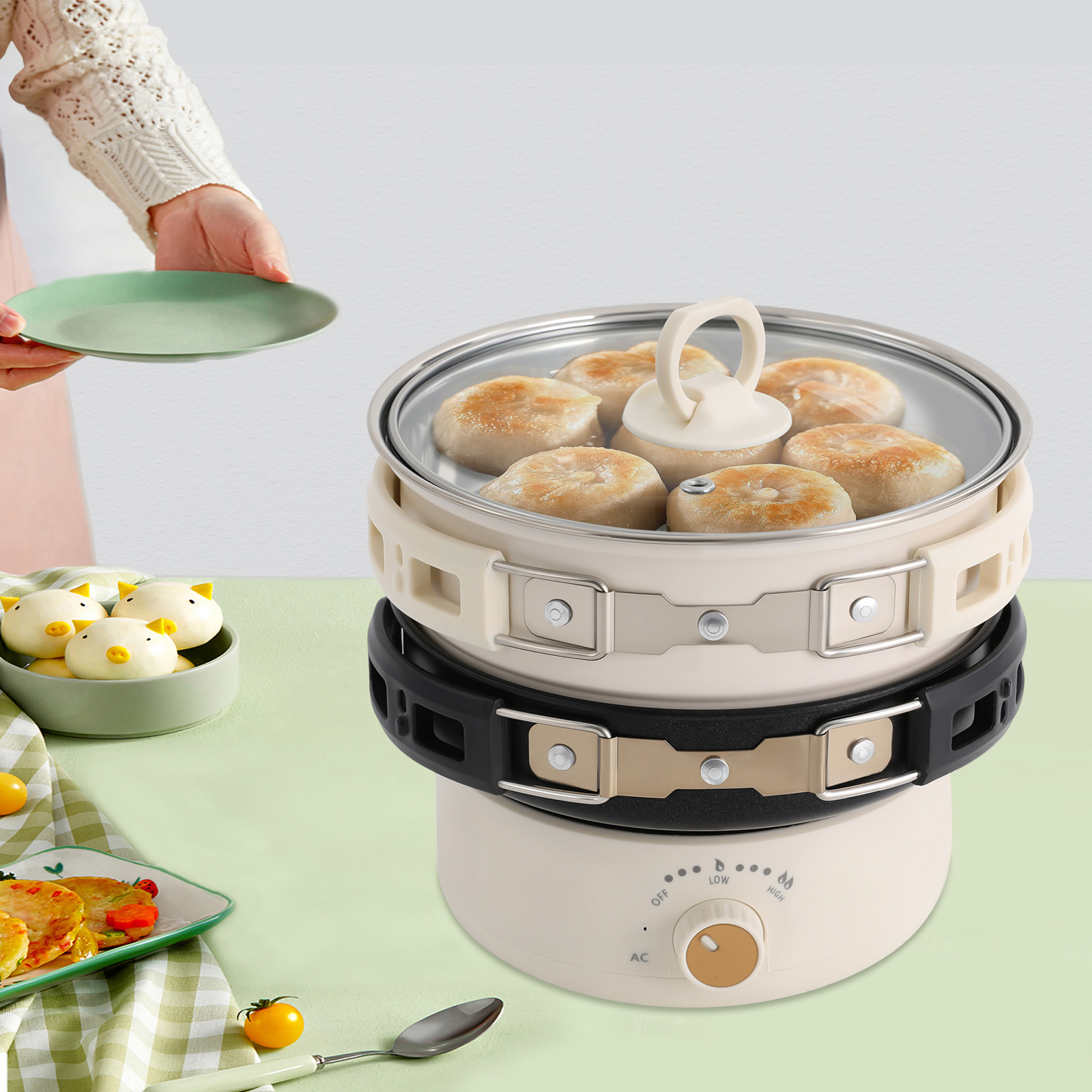 Portable Electric Hot Pot 500W - đánh giá và giá Hot Pot Portable Dual