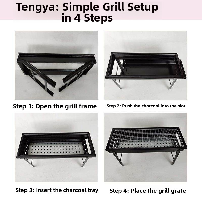 Thickened Portable Outdoor BBQ - đánh giá và giá Home Cooking Japanese