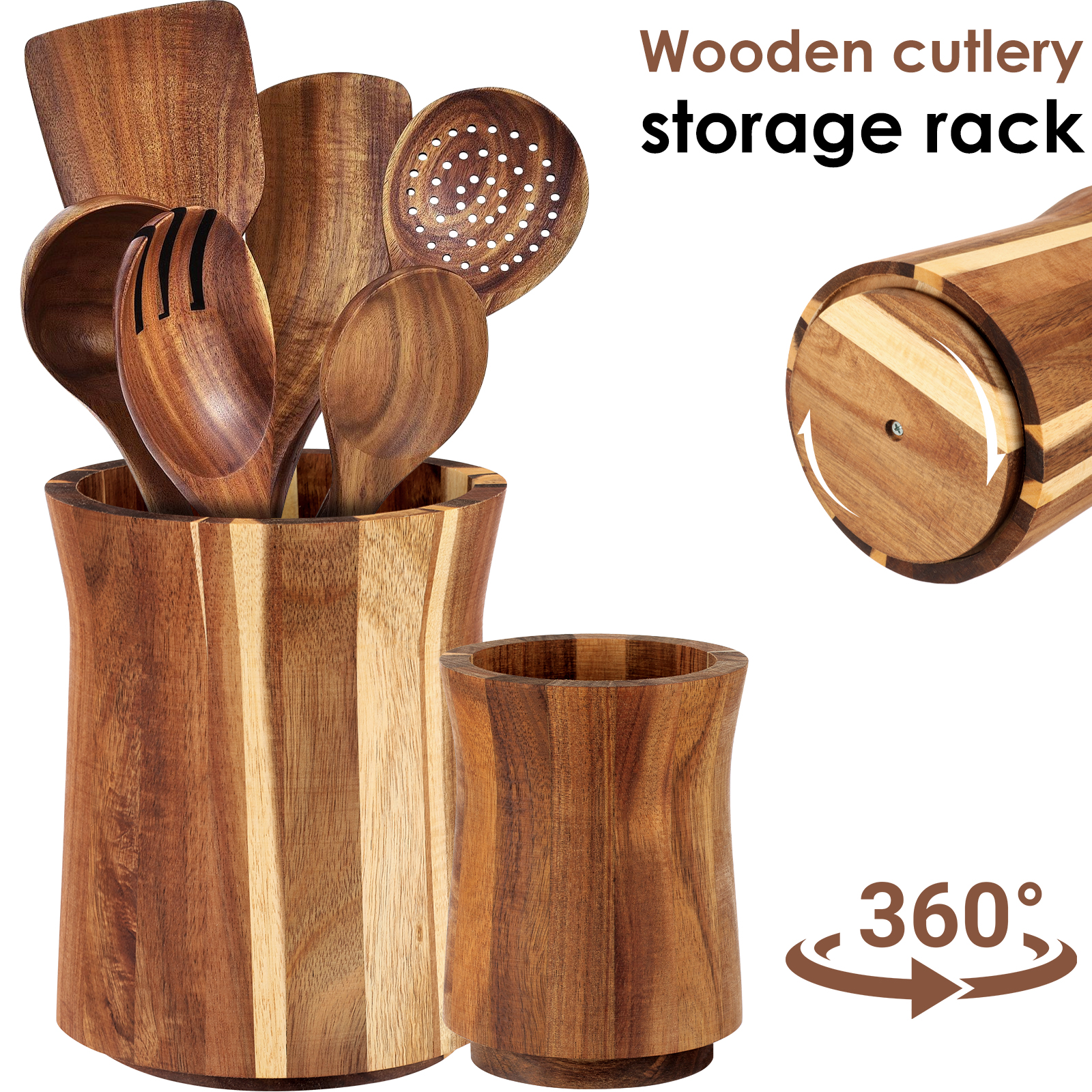 360° Rotating Utensil Holder W - đánh giá và giá Home Cooking Supplies