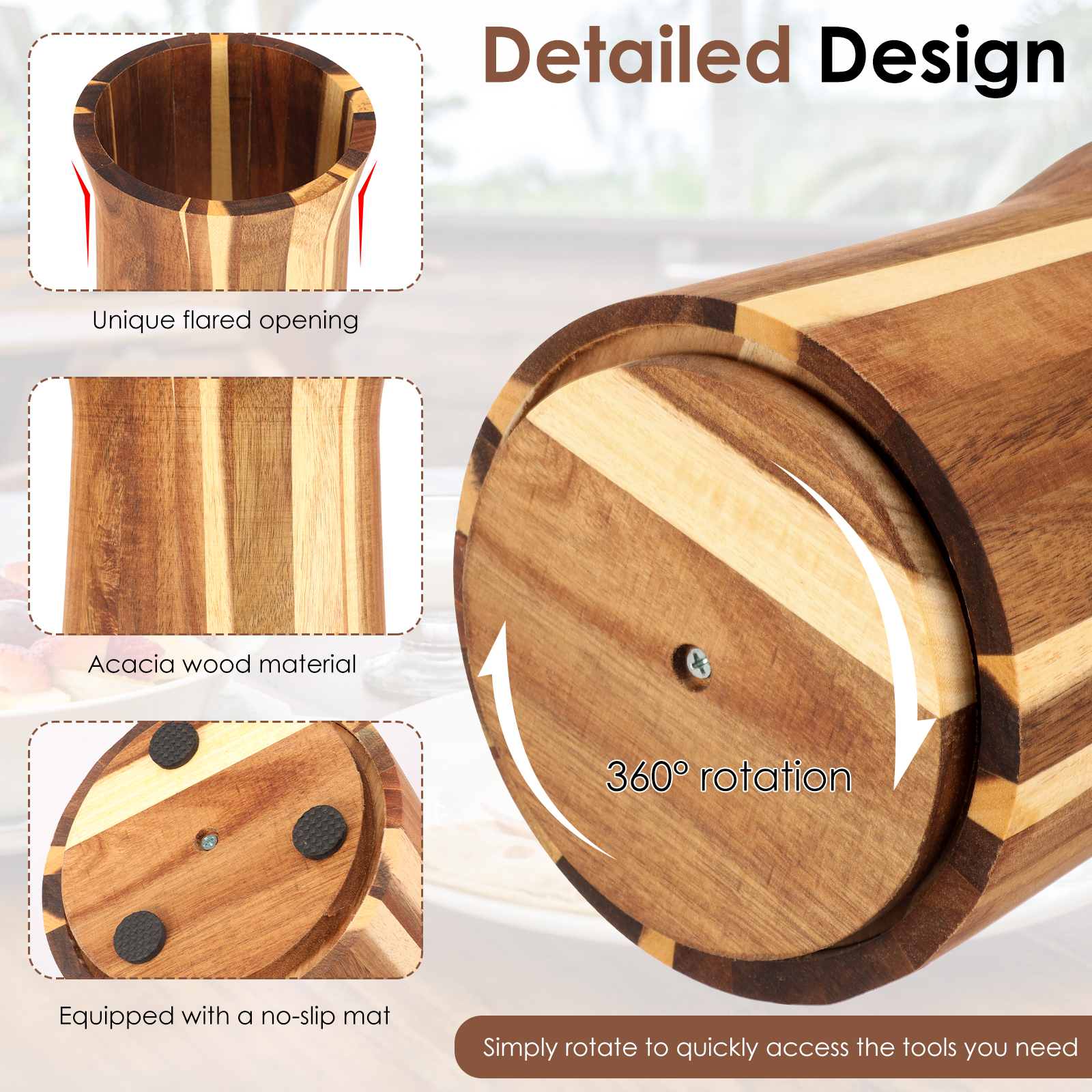 360° Rotating Utensil Holder W - đánh giá và giá Home Cooking Supplies