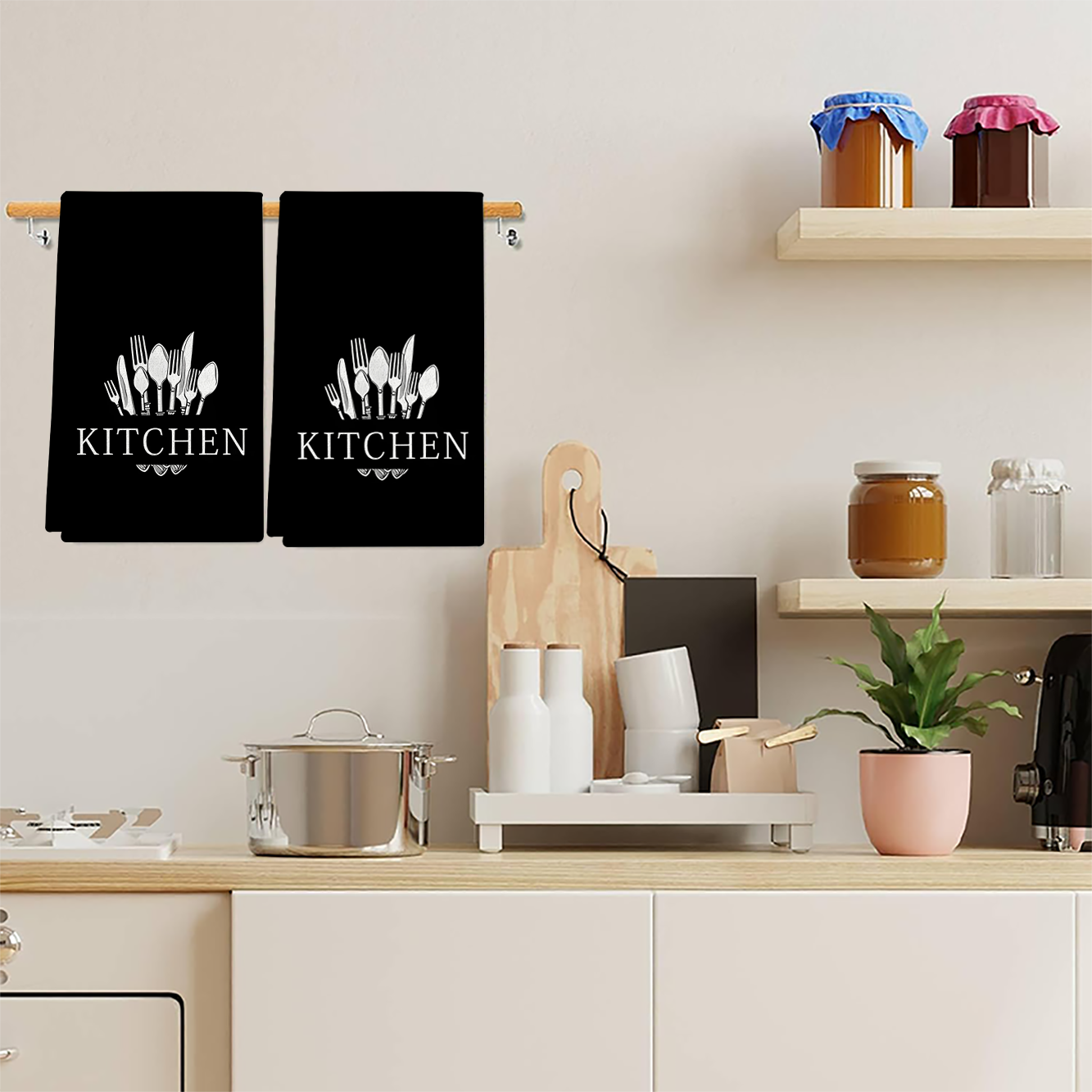 2Pcs, Black Lettered Kitchen T - đánh giá và giá Mom'S Home Cooking