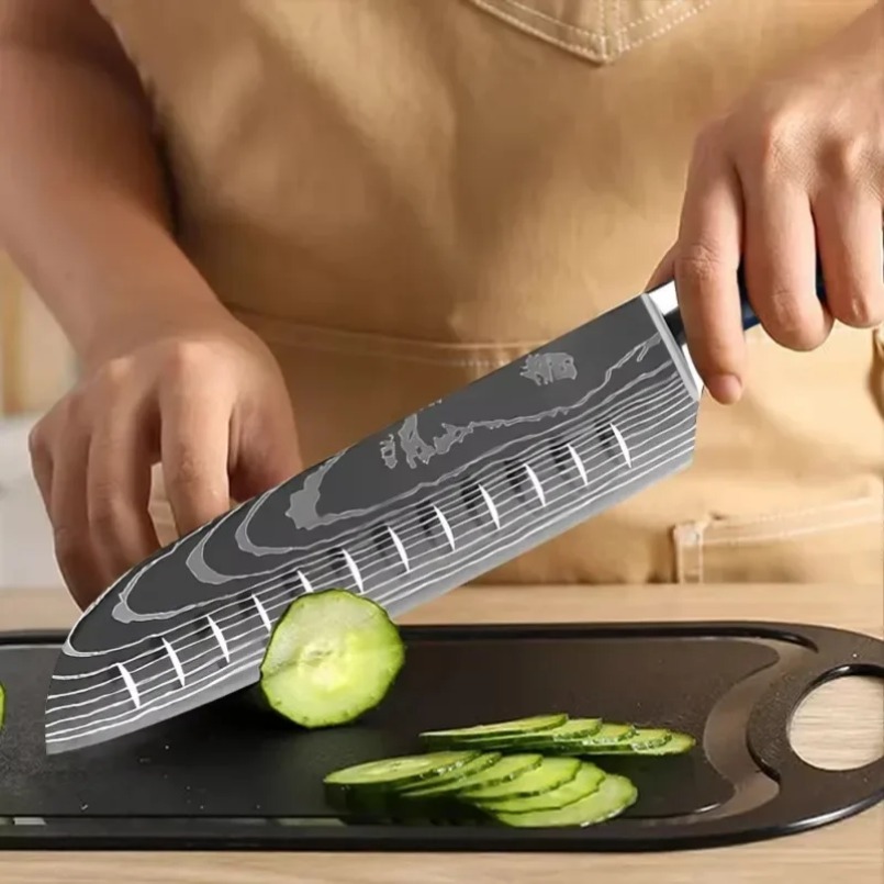 Damascus Patterned Laser Steel - đánh giá và giá Home Cooking Japanese