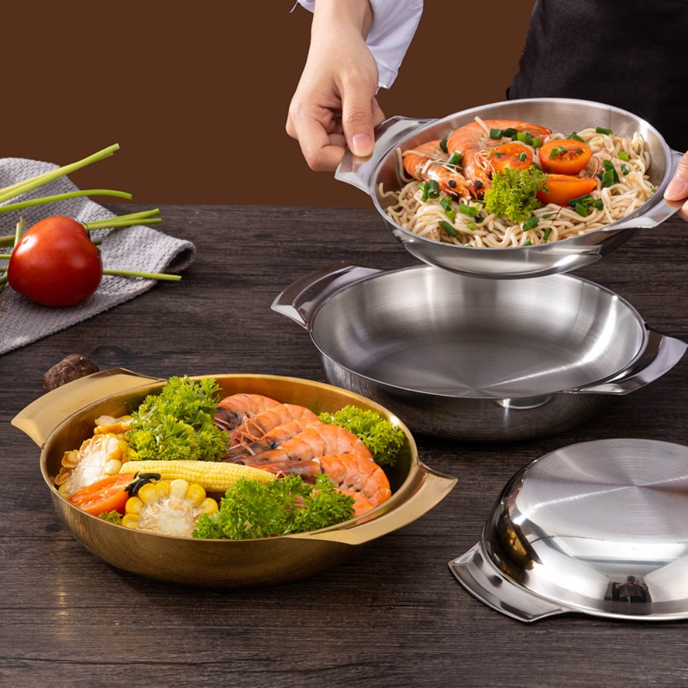 Paella Pan Stainless Steel Kor - đánh giá và giá Paella Pan Steel