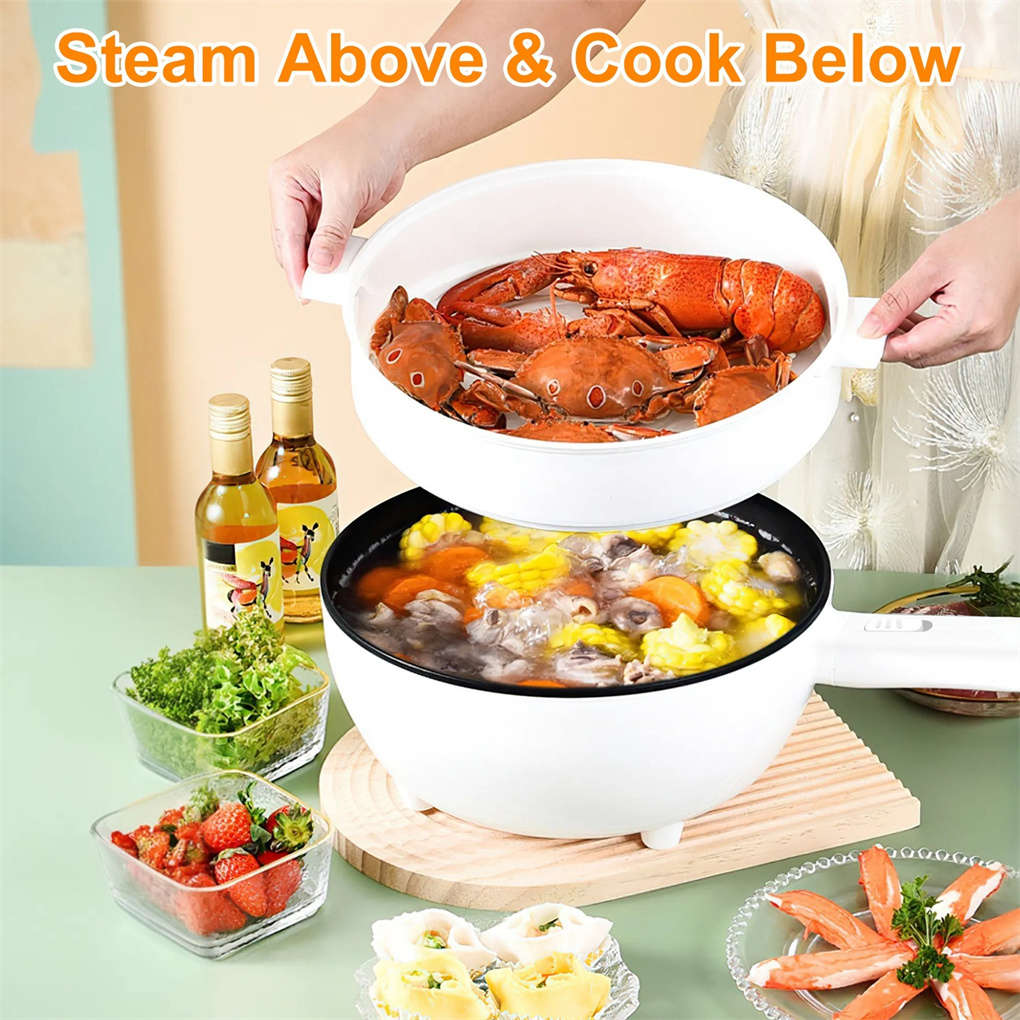 Electric Hot Pot Non-Stick Fry - đánh giá và giá Hot Pot Portable Dual