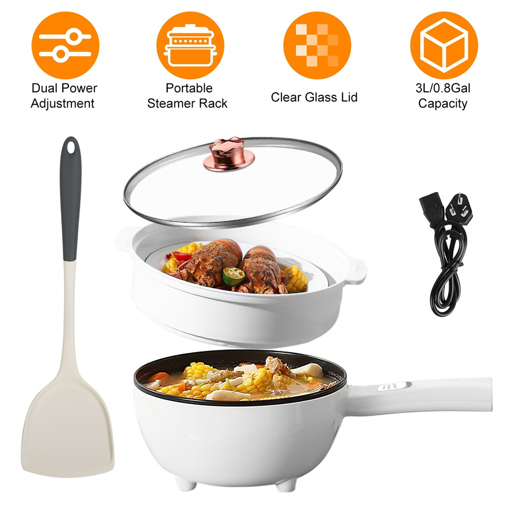 Electric Hot Pot Non-Stick Fry - đánh giá và giá Hot Pot Portable Dual