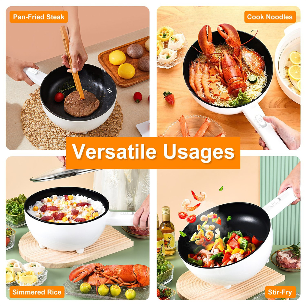 Electric Hot Pot Non-Stick Fry - đánh giá và giá Hot Pot Portable Dual