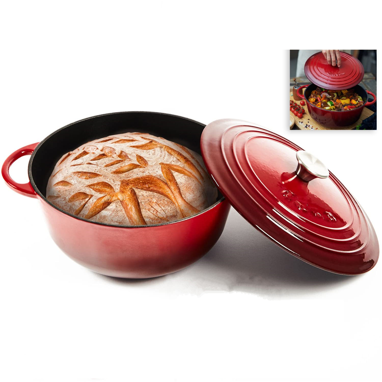 Enameled Cast Iron Dutch Oven  - đánh giá và giá Dutch Oven Enamel