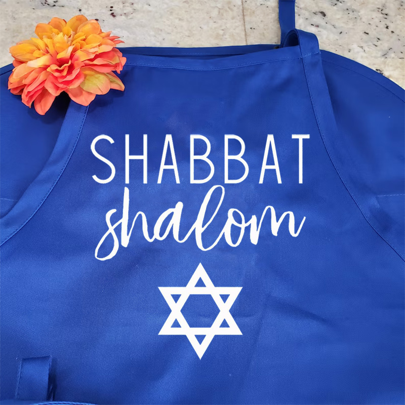 Shabbat Shalom Kitchen apron J - đánh giá và giá Mom'S Home Cooking