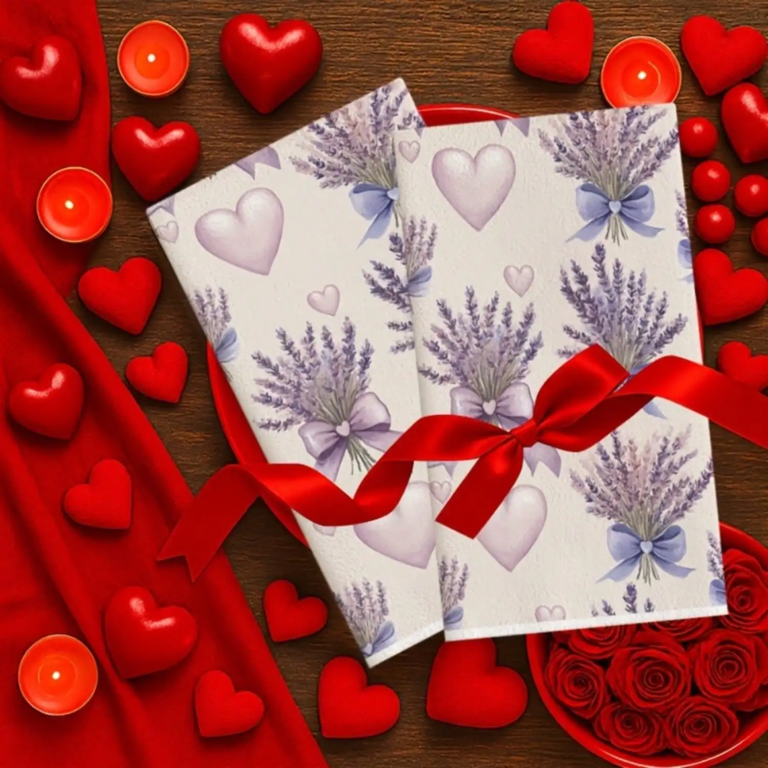 2pcs Valentine's Day Lavender  - đánh giá và giá Home Cooking Supplies