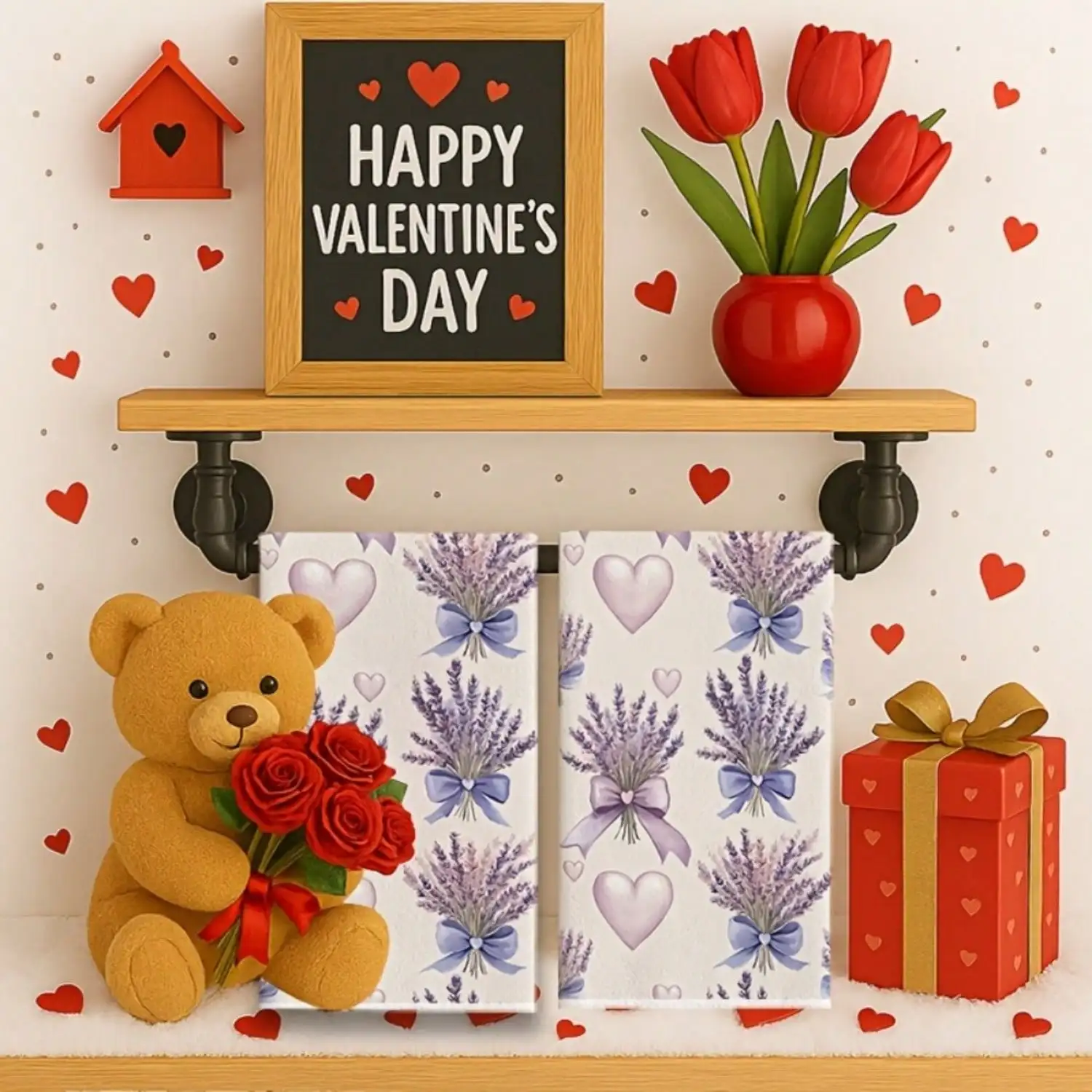 2pcs Valentine's Day Lavender  - đánh giá và giá Home Cooking Supplies