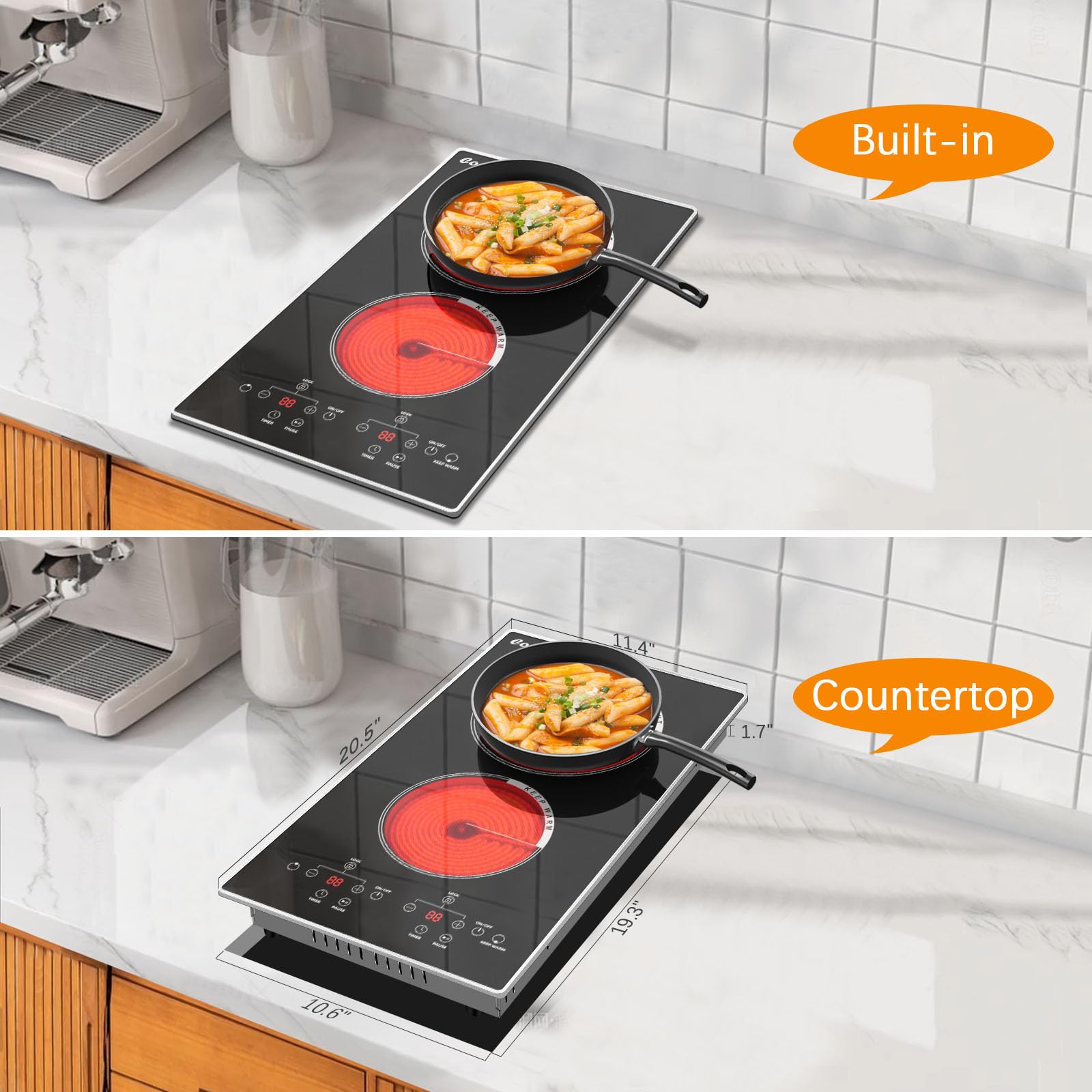 Cooksir 12 Inch 2 Burner Porta - đánh giá và giá Hot Pot Portable Dual